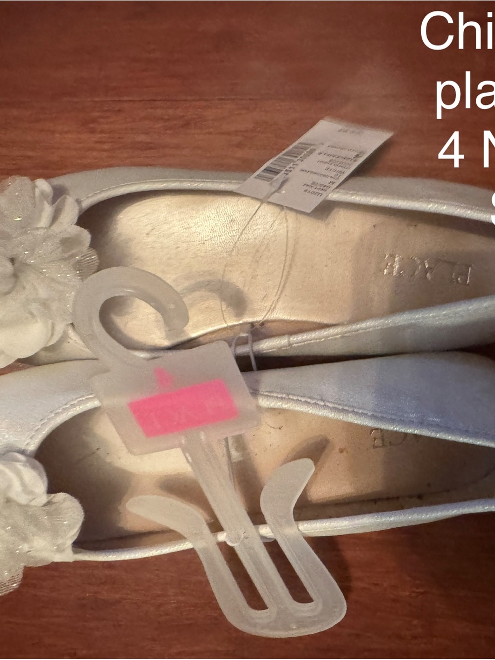 The Children's Place Silver Floral Girls Dress Flats